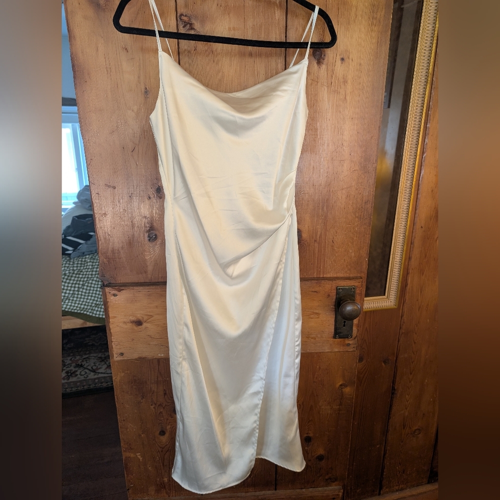 White satin Chloe Dress